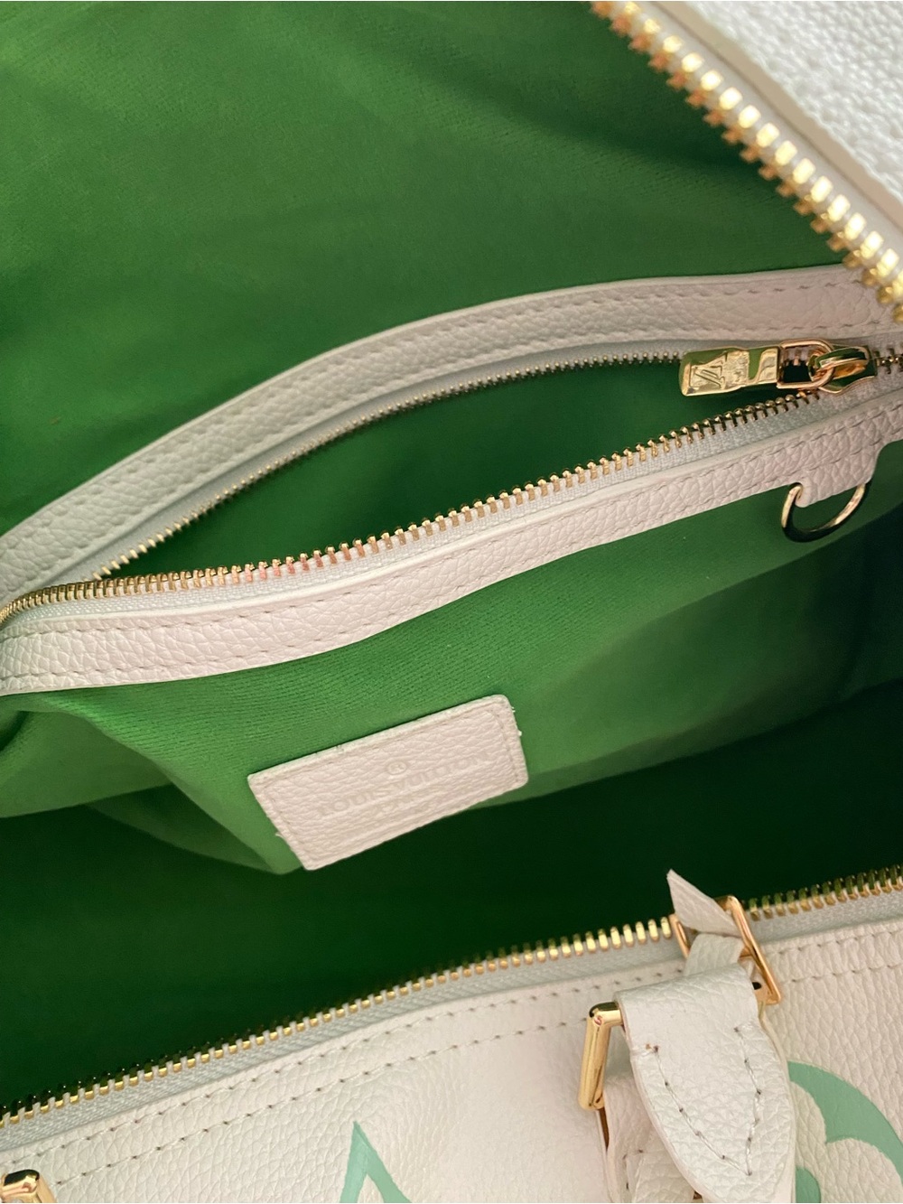 Louis Vuitton White & Mint Monogram Travel Duffel - Picture 12 of 14
